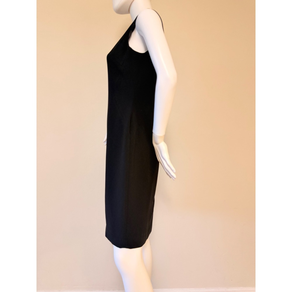 Talbots Women's Black Sleeveless V-Neck Sheath Dress Pocketless Lined Size 6P - Picture 2 of 8